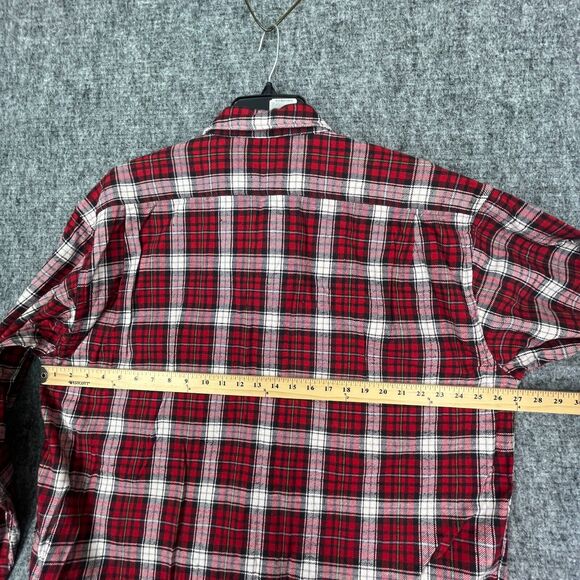 Banana Republic Shirt Mens XL Flannel Button-Down Long-Sleeve Heavyweight Red - Picture 8 of 11